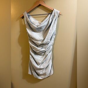 Elegant Gray Sleeveless Dress